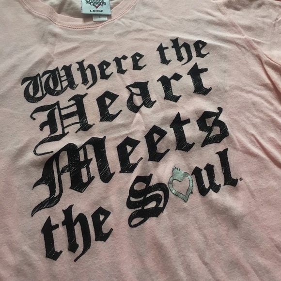 House of Blues Pink Iridescent Angel Wings T-shirt - Picture 3 of 8